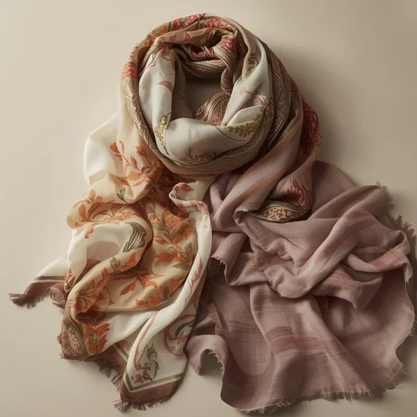 Collection of cotton scarves designed for comfort and everyday fashion.