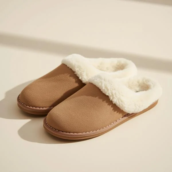 Pair of comfortable slippers, perfect for casual and everyday wear.
