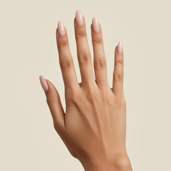 Close-up of healthy, strong, and well-maintained nails