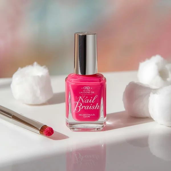 Bright pink nail polish bottle for a chic manicure