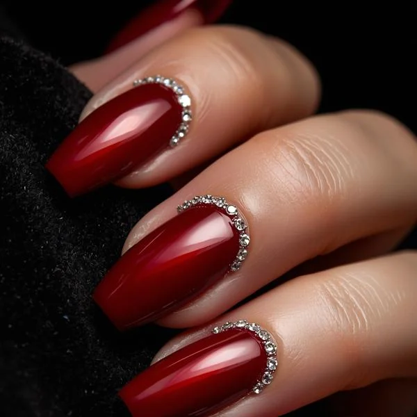 Trendy red nail designs with glossy and elegant styles