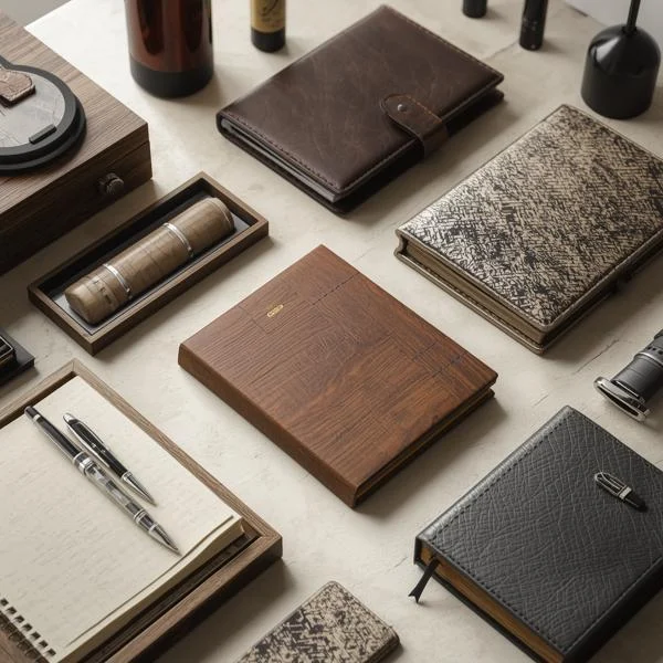 Collection of stationery and desk accessories for office and home use.