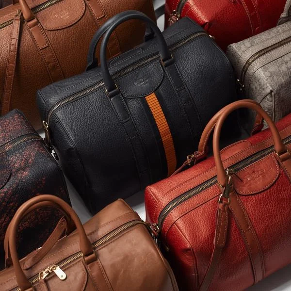 Collection of travel bags, perfect for trips and vacations, combining style and durability.